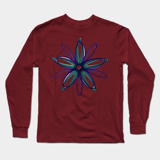 Spirograph--Green and Purple Long Sleeve T-Shirt